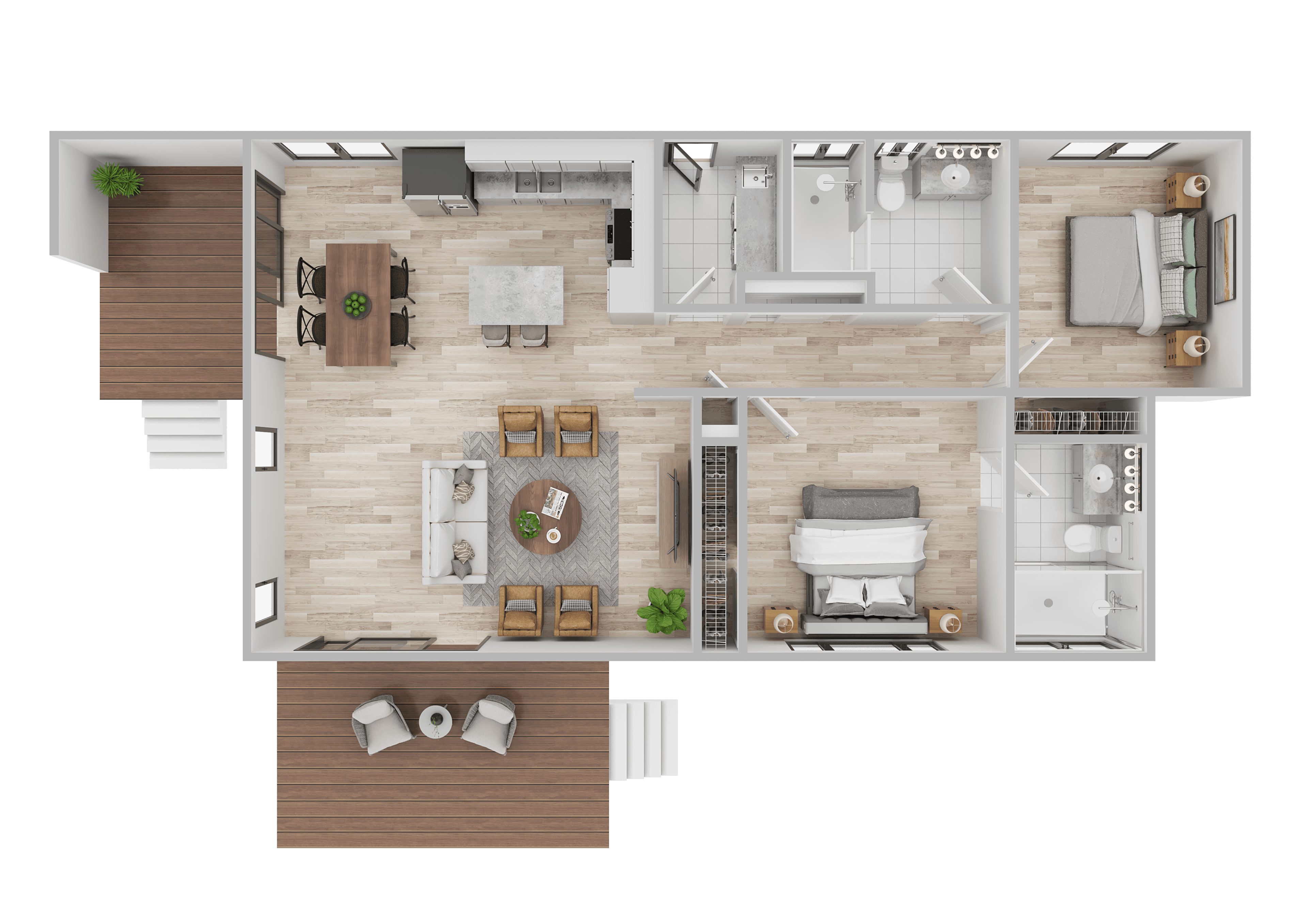 Oly Homes Keppel 2 bedroom modular home floorplan
