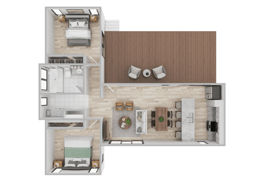 Oly Homes modular 2 bedroom, Daintree floorplan, family home, modular home,