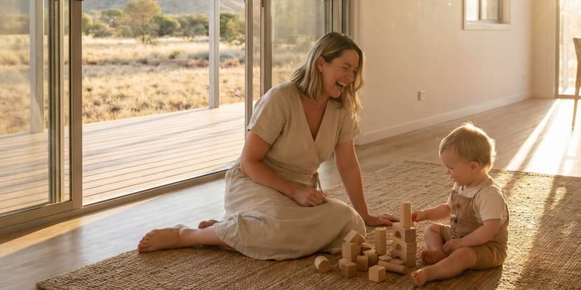 Oly Homes Hinchinbrook internal with young family